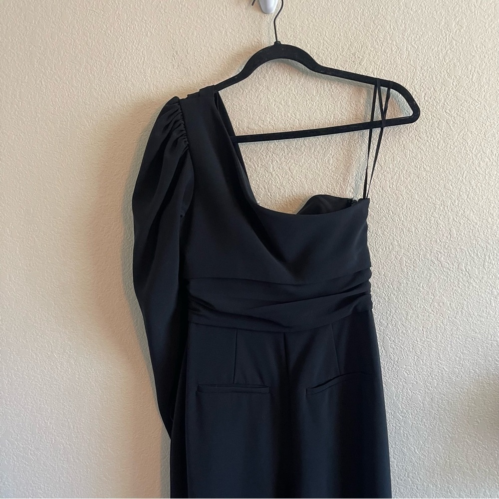 A.L.C. Walden Jumpsuit One Sleeve in Black Asymmetric Women’s Size 4 - Picture 6 of 10